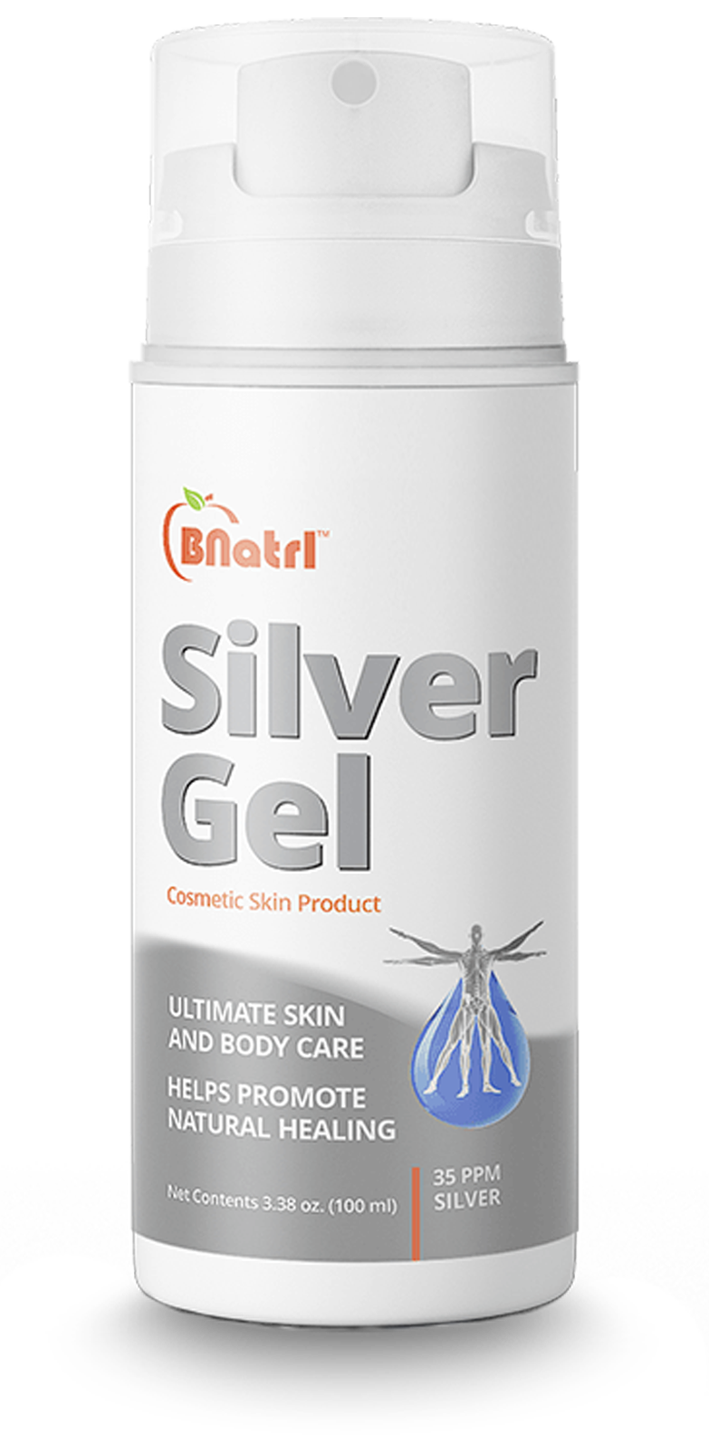 30ppm All Natural Extra Strength Alkaline Nano Silver Gel - 3.38 Oz (100 ml)